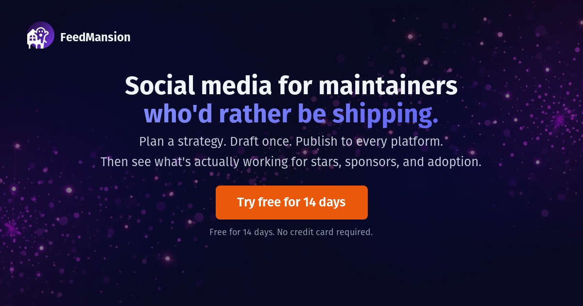 Social media for open source maintainers | FeedMansion